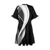 Womens Summer Dress Short Sleeve V Neck Short Dresses Fashion Casual Flowy Boho Ruffle A Line Swing Sundress With Pockets
