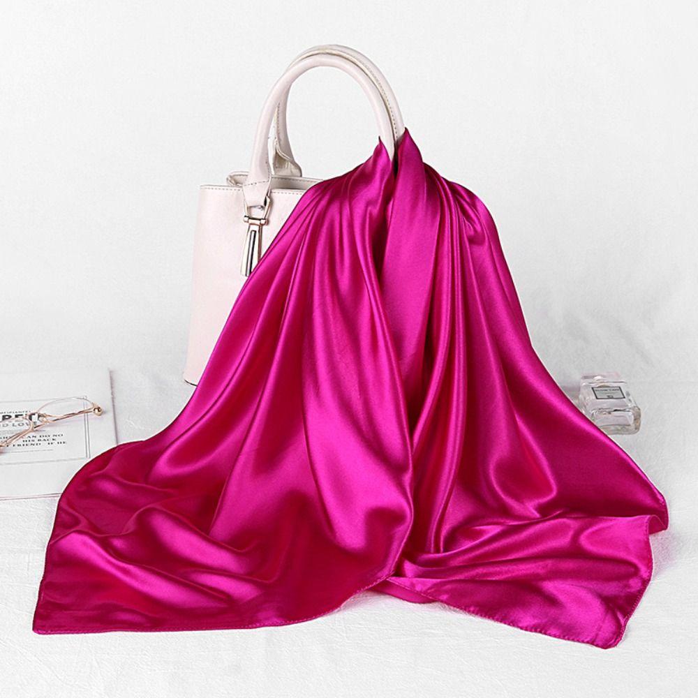 90cm Square Neck Scarves Large Size Pure Color Shawl Fashion Head Scarf  Ladies/Girls