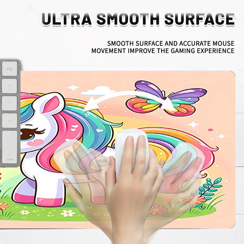 1PC unicorn butterfly Oversized Mouse Pad - Non-Slip Rubber Base Perfect for Office School Esports Home Decor Desk Mat 315A