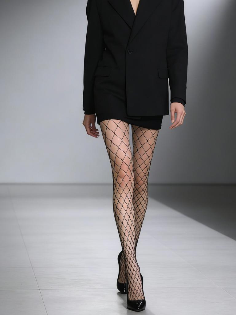 Sexy Fishnet Stockings Women'S Tights Fishnet Mesh Long Nylon Tights Body Stockings Fish Net Pantyhose High Waist Hosiery
