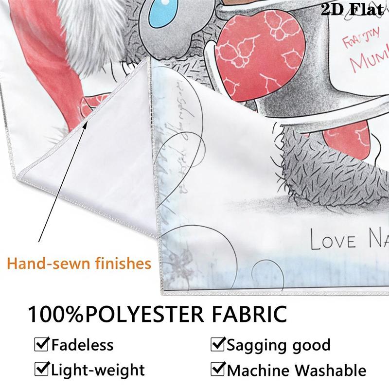 Tatty Teddy Wall Tapestry Aesthetic Wall Hanging Printed Fabric Blanket Decorative Tapestries for Bedroom Living Room Home Decor
