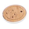 Round Tea Tray Simple Compact Chinese Kung Fu Wooden Water Storage Drainage Tea Tray for Office