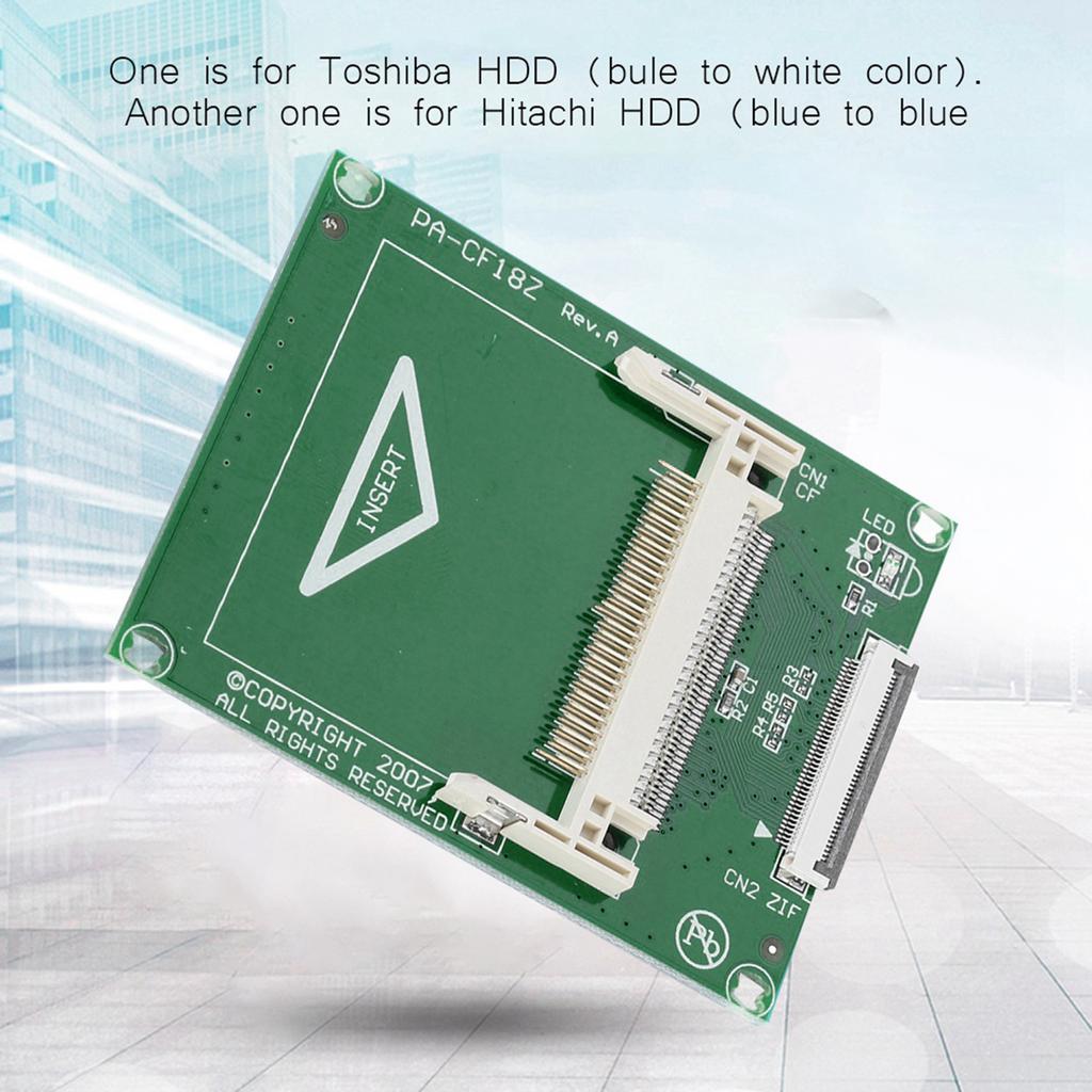 1.8‑inch 50‑Pin Compact Flash CF Memory Card to ZIF CE Adapter SSD HDD Adapter Card