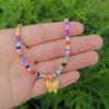Bead Contemporary Colorful Necklace Featuring Elegant Butterfly Design For Modern Fashionistas