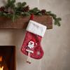 Christmas Tree Embellishment Pendants Plush Stocking Pendant with Santa Claus/Snowman/Elk Designs, Fabric Hanging Decorative Holiday Accessories