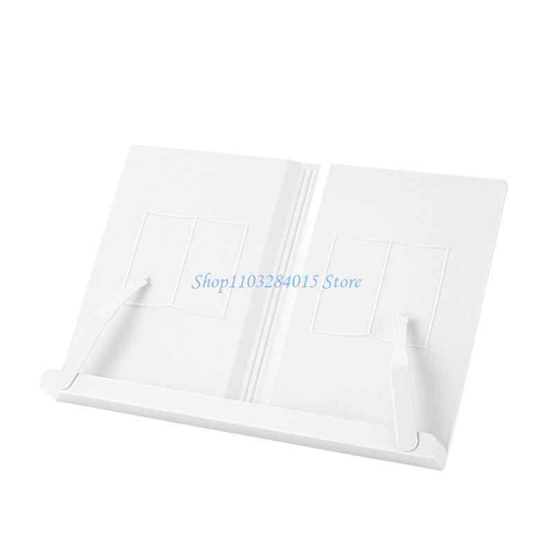 R6FF Folding Textbook Stand with Page Clip Reading Reading Stand 6 Angles Adjustable Textbook Stand for Textbook Music Scores