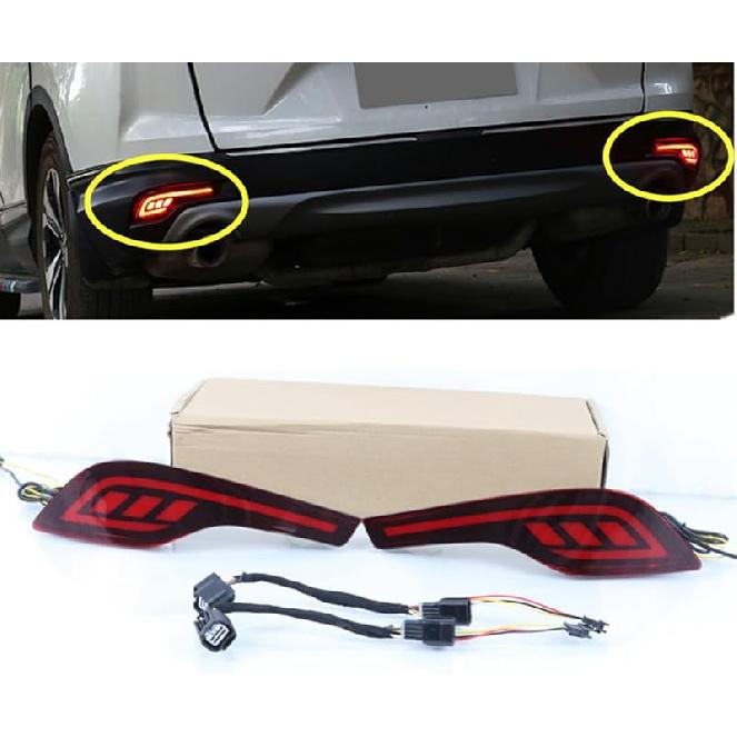 LED Rear Bumper Tail Light Fit For Honda CRV 2017 2018 Driving Brake Light Sequential Turn Signal Light Reflector Rear Lamp Bumper Light