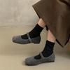Inner heightening retro Mary Jane fluffy shoes women's shoes 2025 autumn and winter new outer wear Doudou shoes velvet single shoes