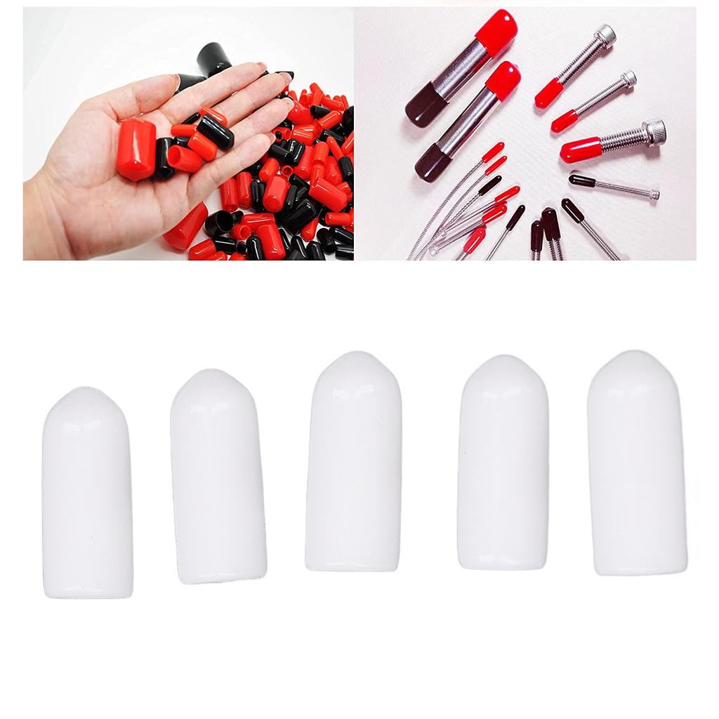 100PCS Screw End     White PVC Anti Aging Flexible Flame Retardant End Cover for