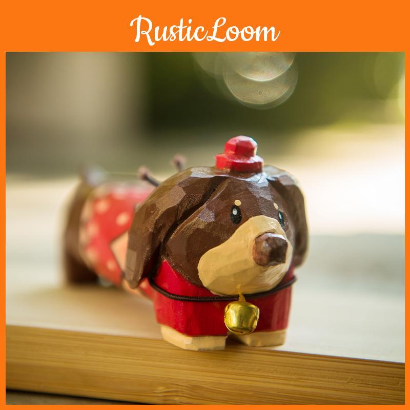 Wooden Dachshund Desk Decor With Creative Finish For Graduation And Commemoration