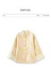 Ruicai Reversible Gold Thread Jacquard Jacket - Women's Autumn Style