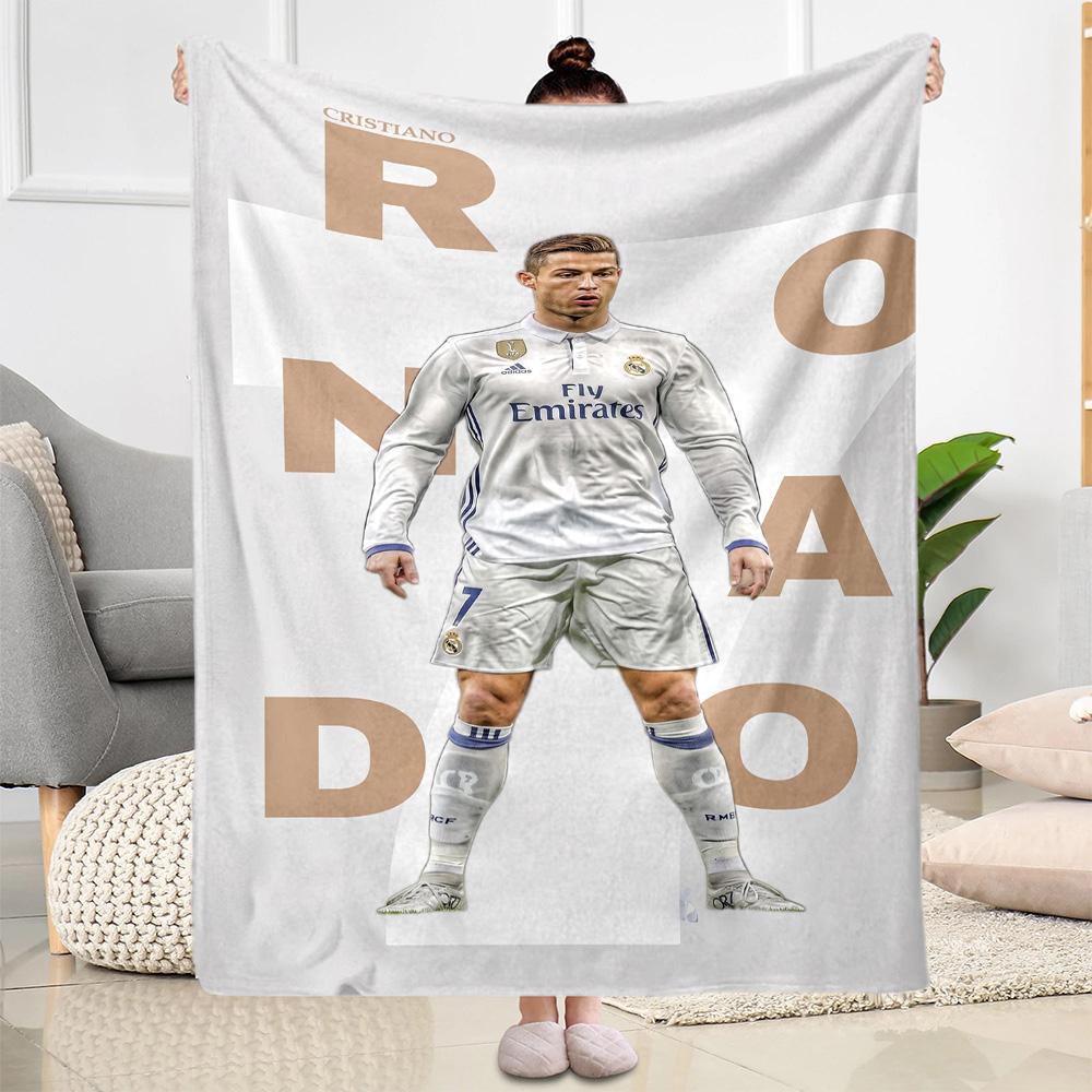 Ronaldo's Powerful Cristiano Celebration Blanket Durable Comfort Perfect for Bed Office Picnics Four Seasons Universal Modern