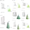 Silicone Candle Mold Tower Christmas Tree Resin Plaster Mold Scented Candle Molds  Party Decoration