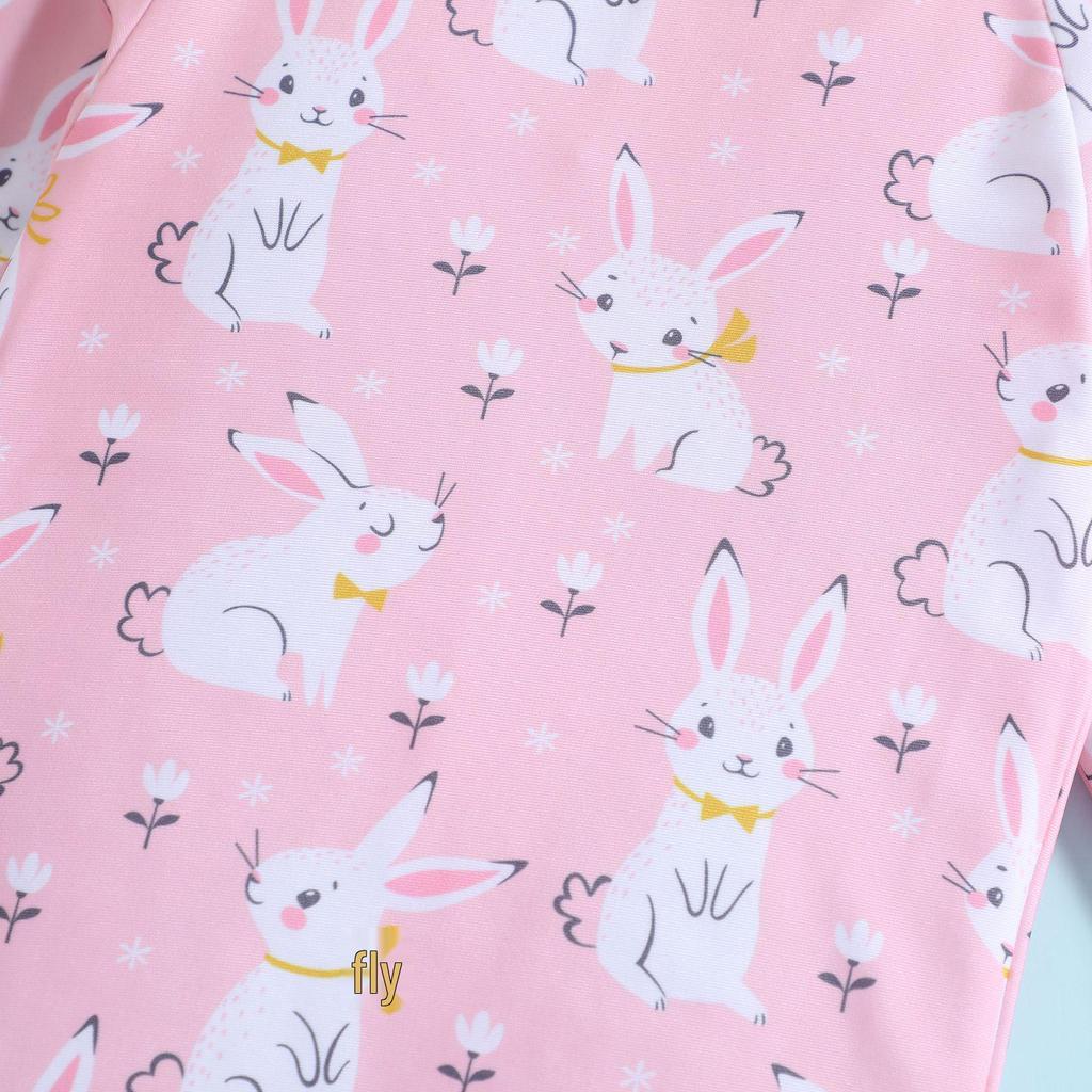 Girls' Cartoon One-Piece Swimsuit with Sun Protection