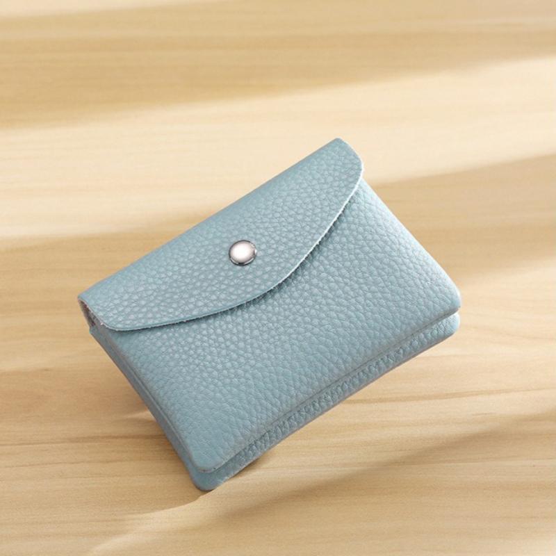 Kadınlar için Üst Katman İnek Derisi Madeni Para Kesesi Yeni Hakiki Deri Anahtarlık Kartlık Madeni Para Cüzdanı