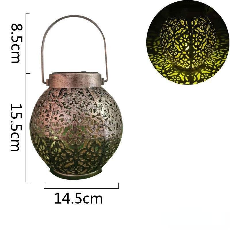 Outdoor Iron Art Solar Light Courtyard Lawn Landscape Light Handheld Projection Light Hollow Decorative Light Outdoor Courtyard Balcony Decoration