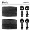 2 Pair round Elastic Shoelaces for Kids & Adults No-Tie Lock Shoelace Sneakers Quick-Lock Shoe Laces Accessory Pack