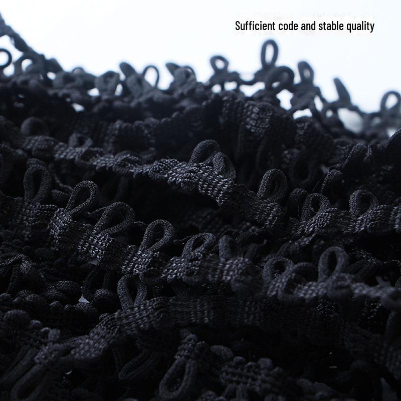 Schwarz & Weiß Ohr Knopfloch Gummiband für Kleidung Kragen