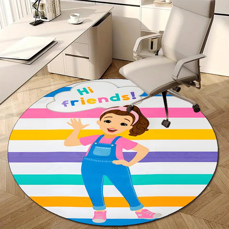 1pc Ms Rachel4 Design Printed Area Round Carpet for Bedroom Living Room Home Decor Rugs Mat Non Slip Mat Rug for Bedside