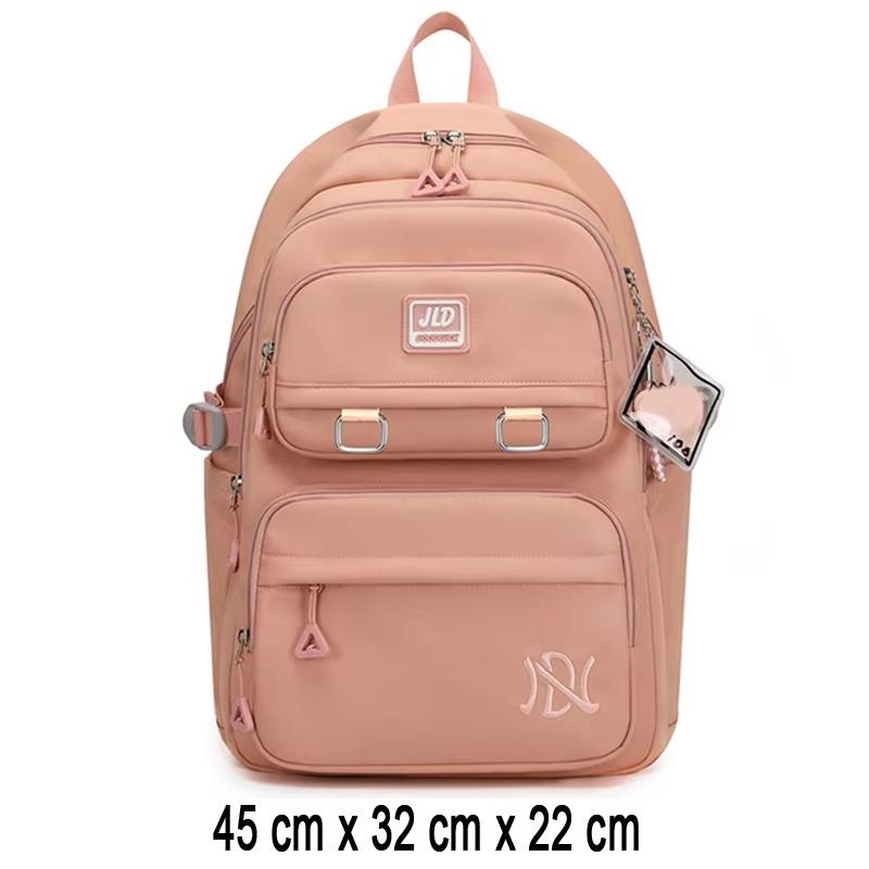 Student Backpack Nylon Waterproof Lightweight Multi-Compartment Backpack for Teen Girls