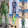 Unisex Cyber ​​Punk 3D digitální tisk Halloween Party Role Play Outfit Ženy Muži Cosplay Kostýmy Karnevalová kombinéza