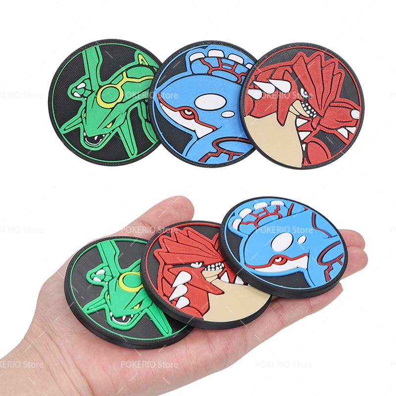 Anime Game Pokemon Magikarp Figure Lovely Keychain 3D Printed Kyogre Groudon Rayquaza Fridge Magnet Bag Keyring Car Hanging Key Pendant