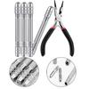 Dual End Hand Drill Jewelry Making Set for Wire Twisting and Metalworking with Carbon Steel Bits