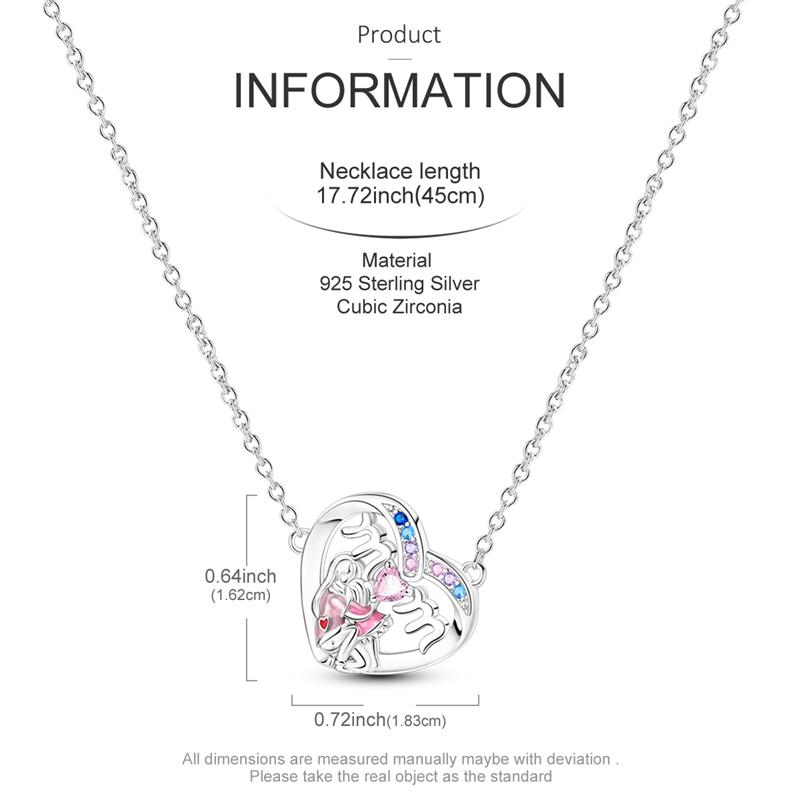 New 925 Silver Necklace Zircon Heart Butterfly Simple Necklaces For Women Anniversary Birthday Jewelry Gift Female