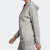 Adidas Solid Color Logo Hooded Sports Cardigan Women Hoodies Light-Gray EA2545