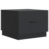 Coffee Table with Drawers Black 49 X 50 X 37 Cm Engineered Wood