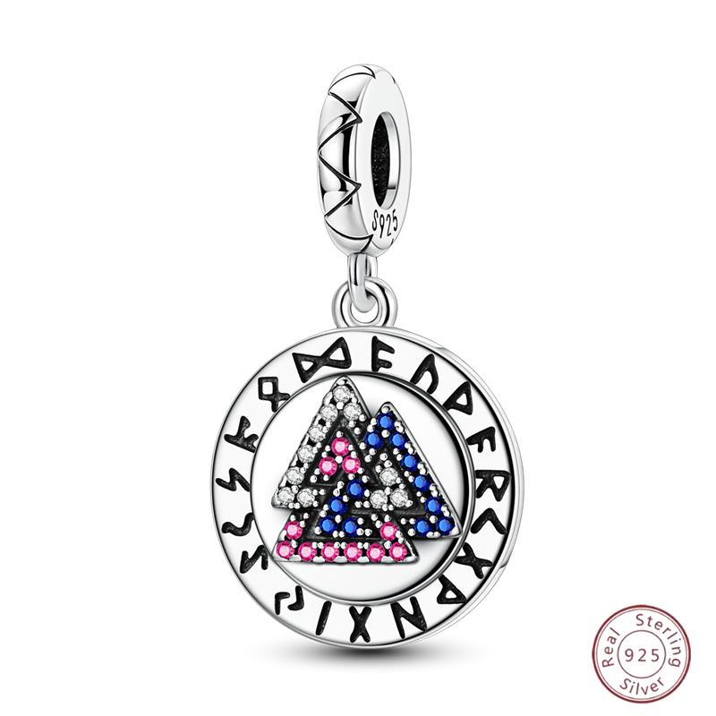 Copper Beaded Pendant Blue Shiny Zircon Suitable Original 3Mm Bracelet Women Fine Jewelry