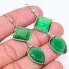 Green Monalisa Gemstone Handmade 925 Sterling Silver Jewelry Earring 2.56" GK-6443