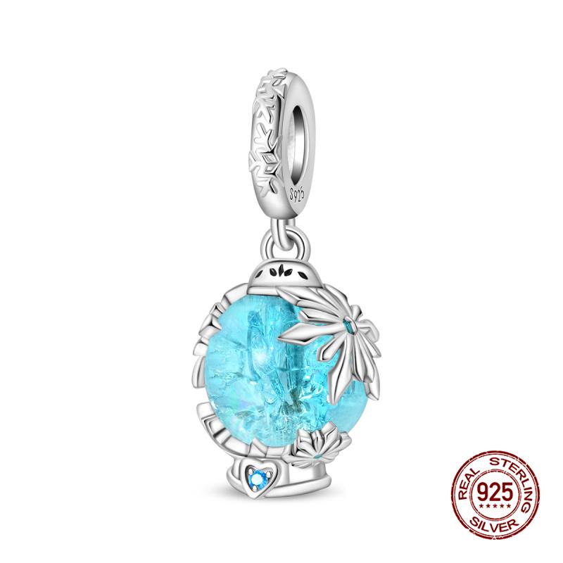 Charms Copper Romantic Ice And Snow Glass Beads Charms Fits 3Mm Original Bracelet Necklace Womens Diy Fine Jewelry Gift New