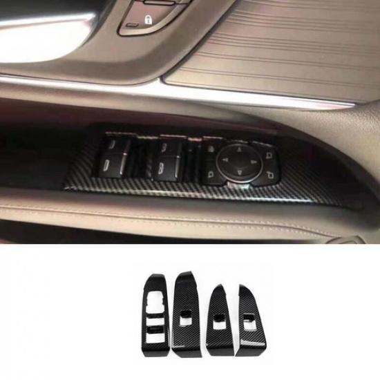Carbon Fiber ABS Window Lift Panel Switch Cover For Cadillac CT4-V CT4 20-