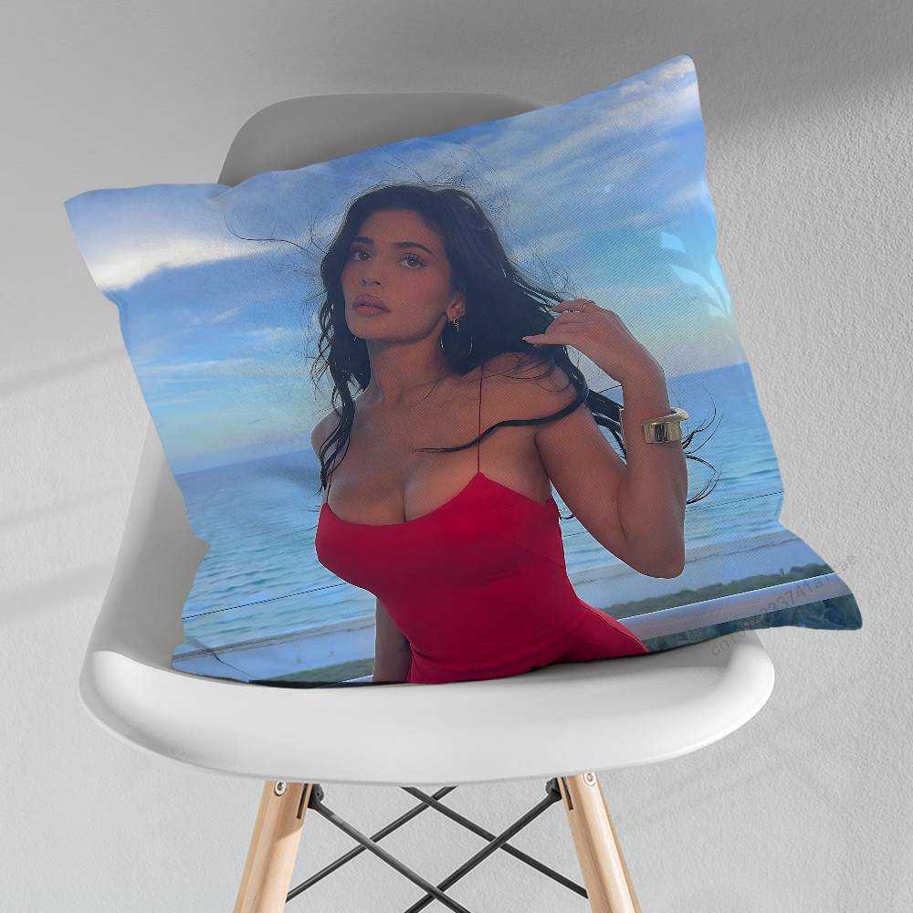 Sexy KKylie JJenner Actor Various Sizes Square Pillow Case For Car Home Bedchamber Decor Birthday Gift