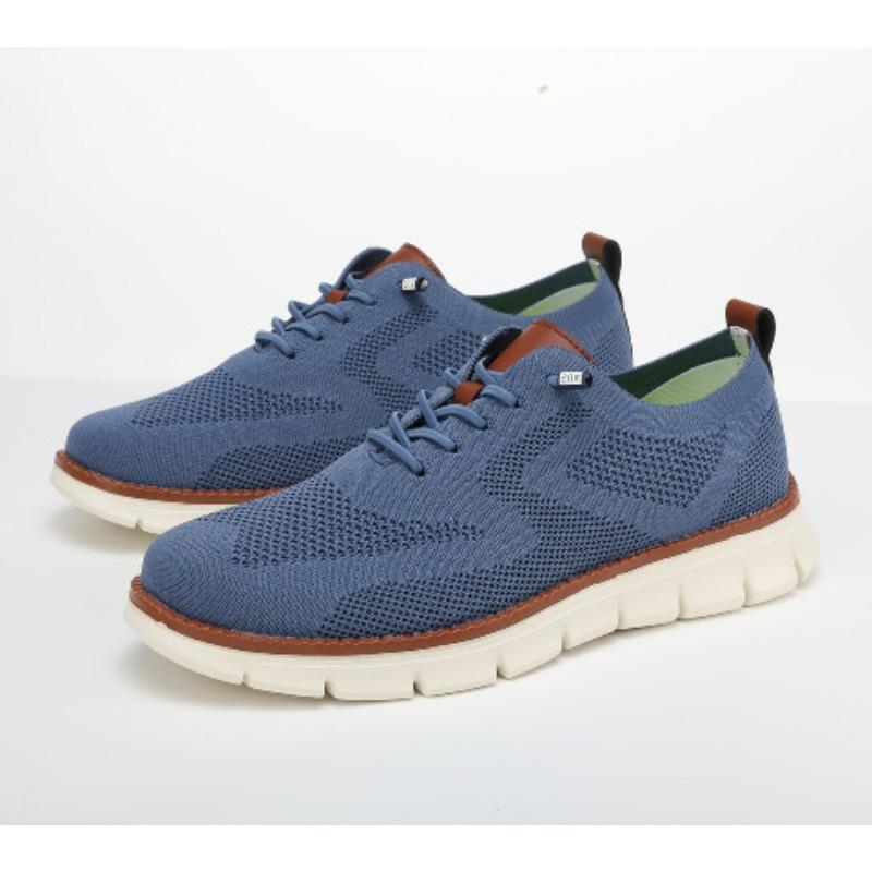 Popular Fashion and Lightweight Running Shoes Lace-up Sports and Leisure Men's Shoes Breathable Fly-woven Loafers Men's Large-size Men's Shoes