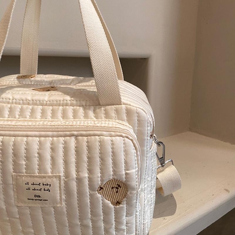 Windeltasche mit hübschem Aufdruck, Baby-Windeltasche mit exquisiter Stickerei, leicht zu reinigen, Feuchttücher für Säuglinge, Windel-Organizer-Beutel