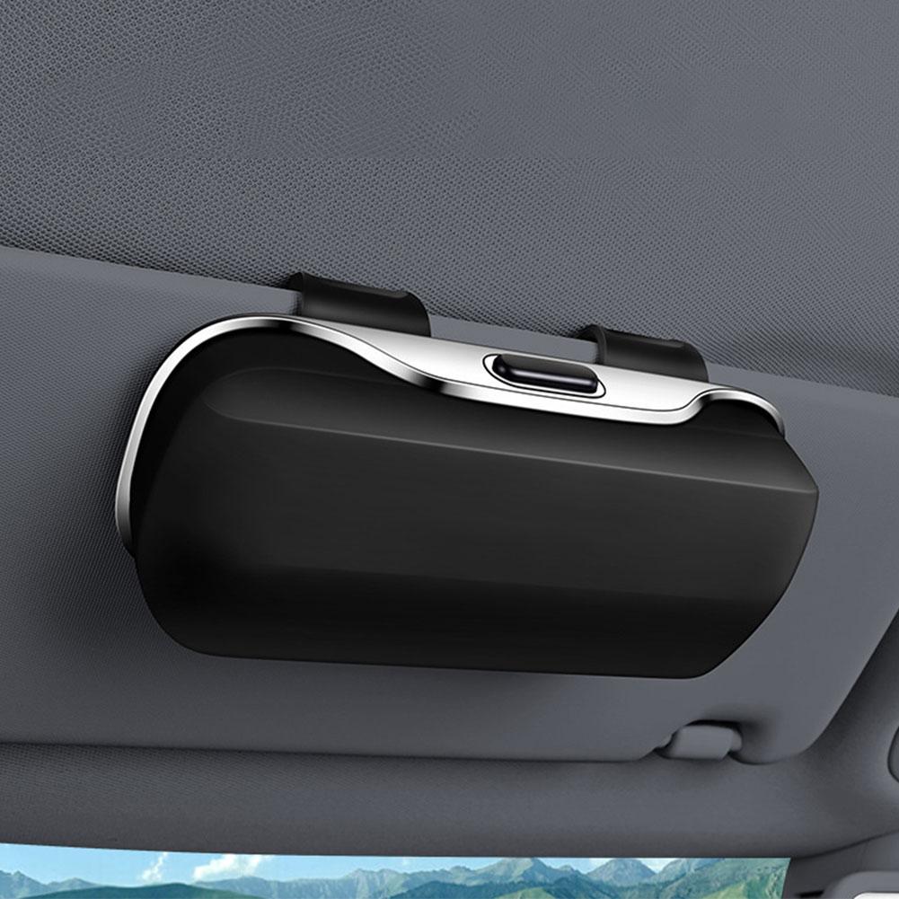 Multi-Purpose Car Glasses Box Portable Car Sunglasses Holder Car Driving Glasses Holder Eyeglass Case Sun Visor Storage Case