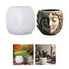 Silicone Planter Mold Double Girl Face Shape Flowerpot Molds for Resin Cement Concrete Unique Plant Containers Gifts