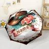 Western Cowboy Hat Design Customize Your Name Automatic Folding Umbrella Compact Lightweight For Outdoor Adventures And Travel Giftst50