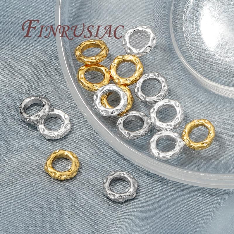 Separators For Bracelets 18K Gold Plated 5.7mm 7.7mm Spacer Bead Jewelry Accessories,Beads Separators,Metal Beads,DIY Findings