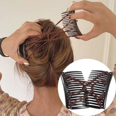 Vintage Creative Magic Hair Comb Elastic Rope Disc Hair Clip For Women Headwear Hair Comb Hair Clip Fashion Hair Accessoriees