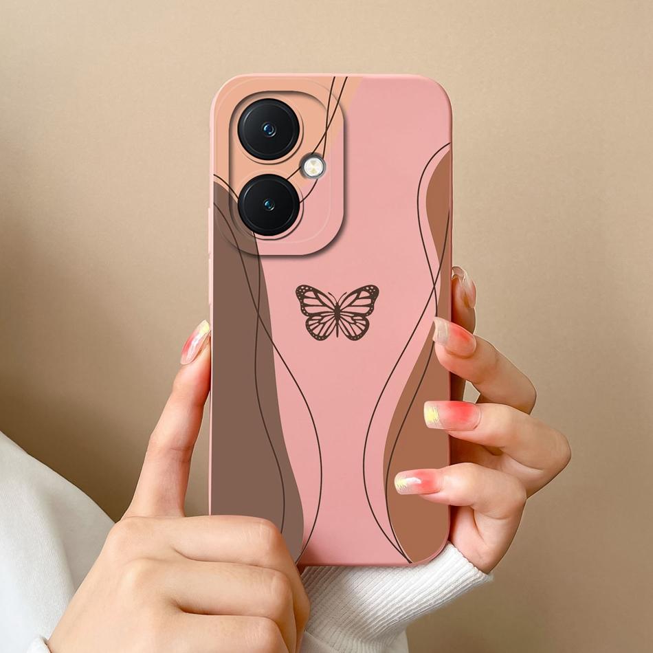 For Vivo Y27 4G 5G Phone Case Love Heart Soft Smooth Liquid Silicone Camera Protection Back Cover For Vivo Y 27 Funda Shell
