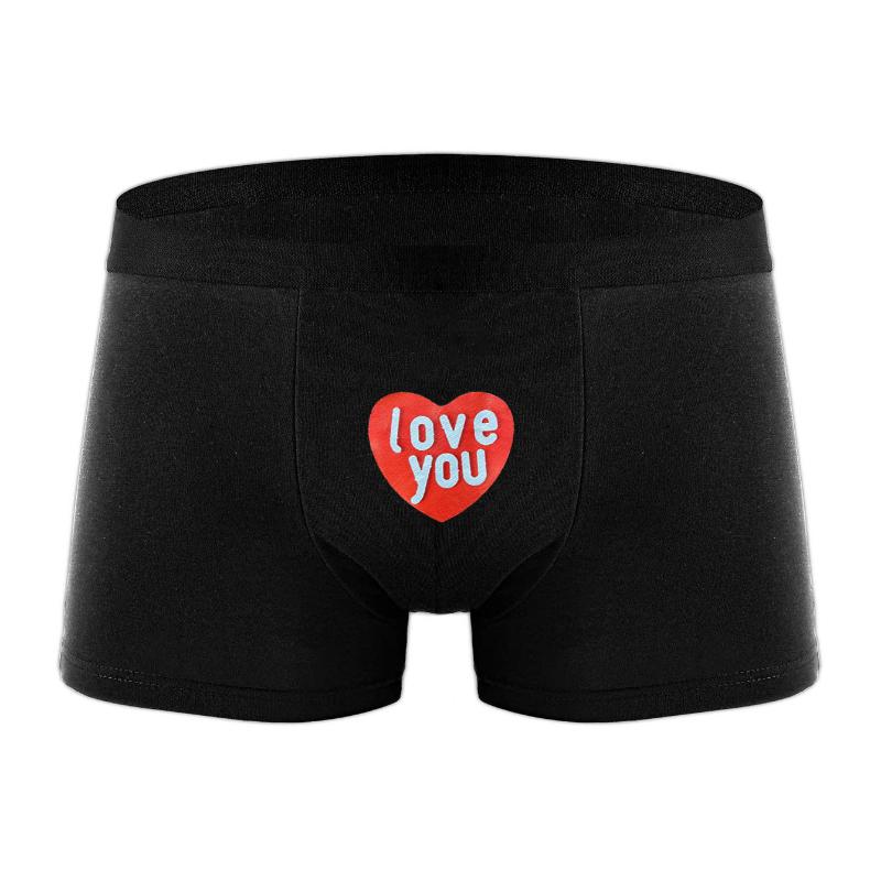 

Varsbaby Men s Love you Print Fun Pattern Panty Thin Trendy Panty S чёрный