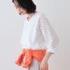 INDIVI New Colors Lace Combination Top 12712400 Blue Size 38 Available! Washable/Flat-Length Women's (092) (M)