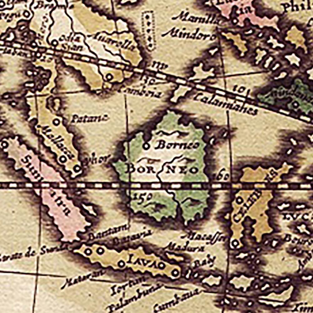 Vintage Deko Poster Karte auf Englisch Mittelalterliche Lateinische Kunst Malerei Wohnzimmer Arbeitszimmer Zubehör, Reise-/Bildungswerkzeug