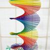 Rainbow 3D Wind Spinner - Colorful Handmade Bamboo Hanging Wind Chimes for Garden Outdoor Indoor Decoration 1pc