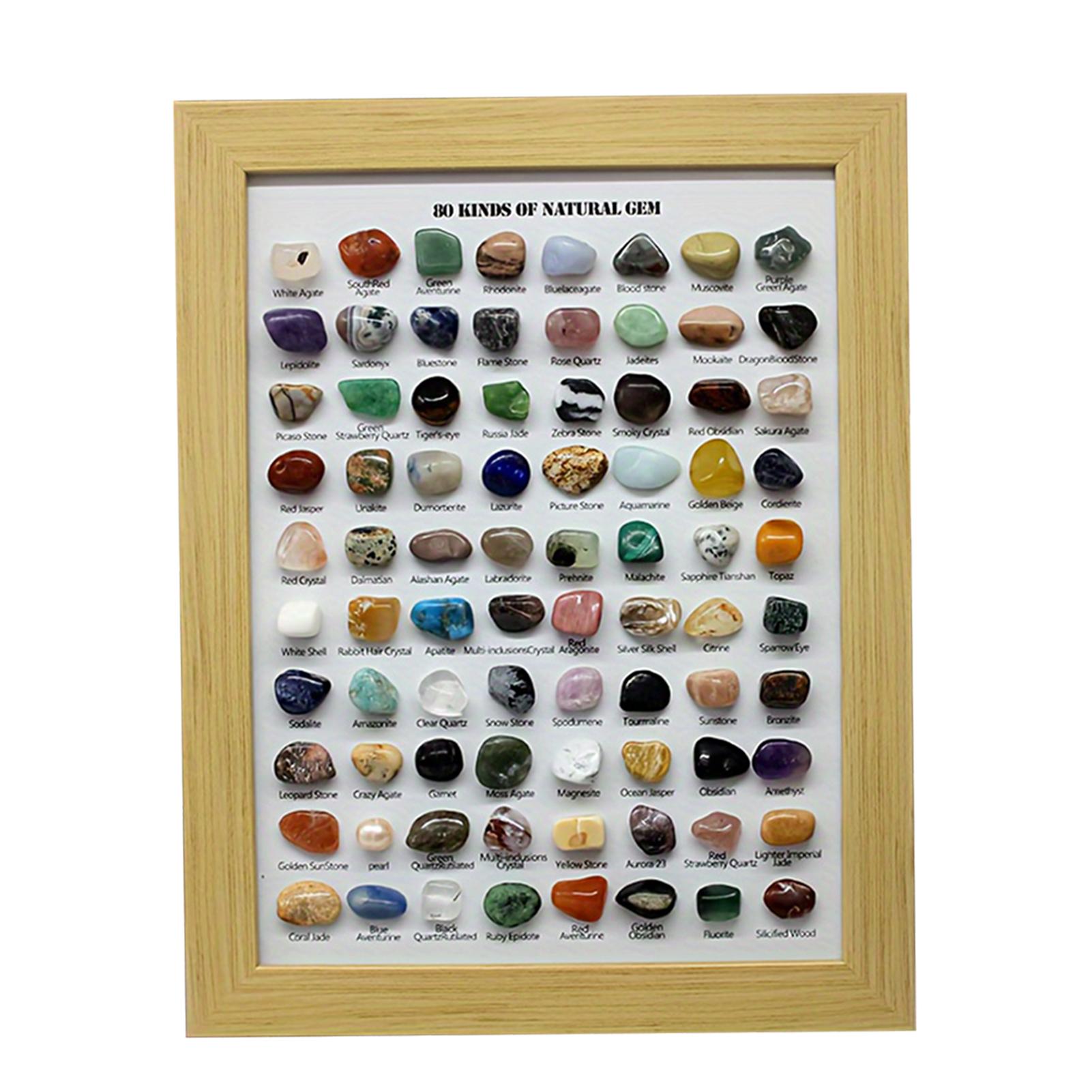 

80 Types Mineral Stone Decorations Modern Unique Natural Ores Specimen 80 Patterns For Classroom Home Office Room Study Decor