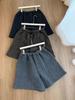 Korean Cable Knit Slimming Bootcut Wide-Leg Winter Pants
