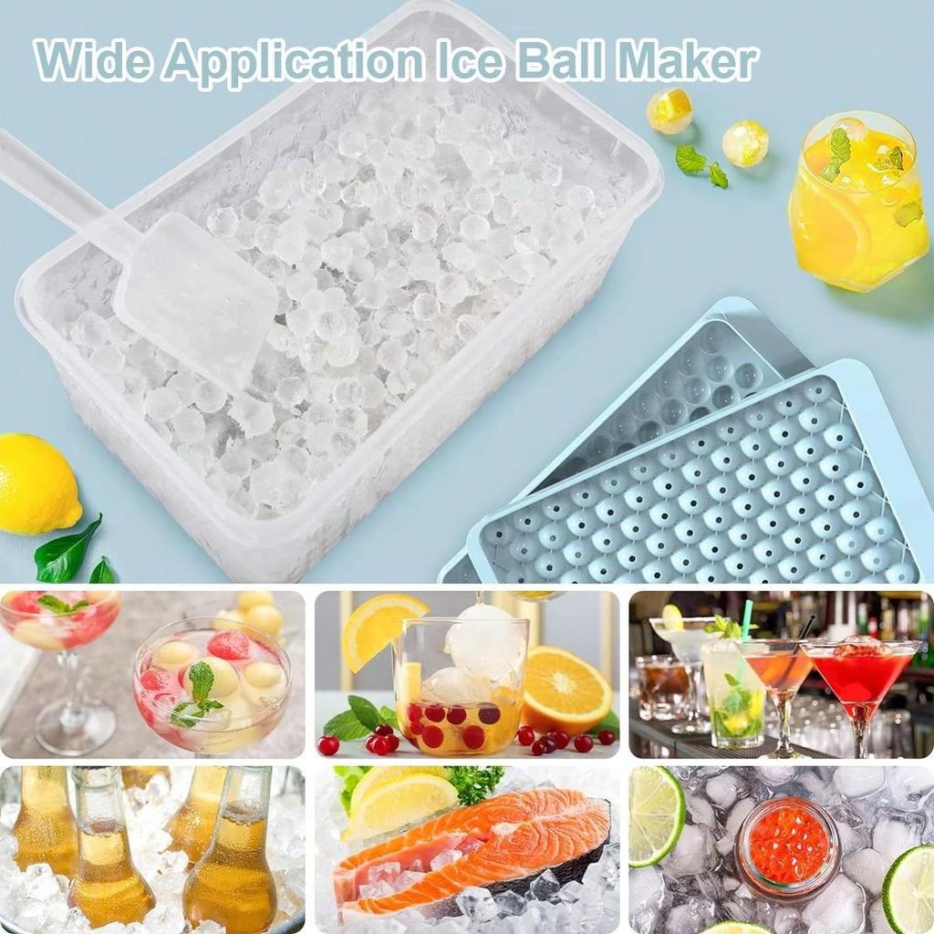 Leeseph Runde Eiswürfelschale, Kugel-Eiswürfelform zur Herstellung von Eisbällen, kleine Eisballform für Whisky, Cocktails, Getränke